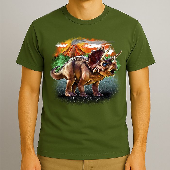 Triceratops Volcano T-Shirt