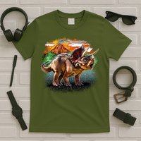 Triceratops Volcano T-Shirt