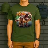 Triceratops Volcano T-Shirt