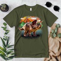 Triceratops Volcano Premium T-Shirt