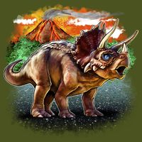Triceratops Volcano Premium T-Shirt