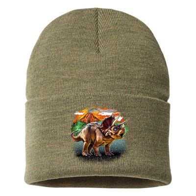 Triceratops Volcano Sustainable Knit Beanie