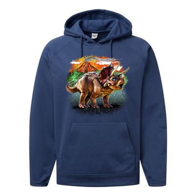 Triceratops Volcano Performance Fleece Hoodie