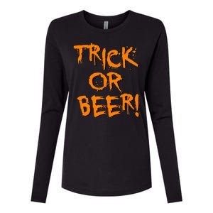 Trick Or Beer Womens Cotton Relaxed Long Sleeve T-Shirt