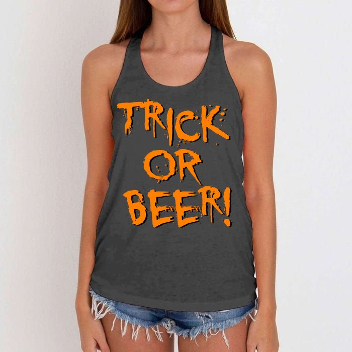 Trick Or Beer Women's Knotted Racerback Tank