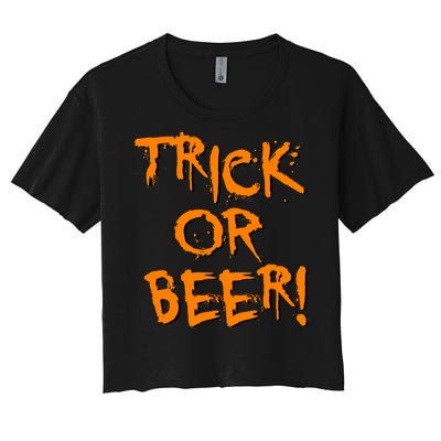 Trick Or Beer Women's Crop Top Tee