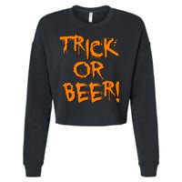 Trick Or Beer Cropped Pullover Crew