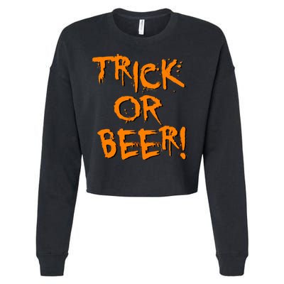 Trick Or Beer Cropped Pullover Crew