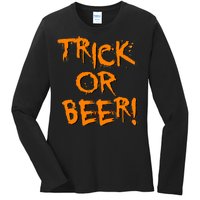 Trick Or Beer Ladies Long Sleeve Shirt