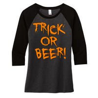 Trick Or Beer Women's Tri-Blend 3/4-Sleeve Raglan Shirt