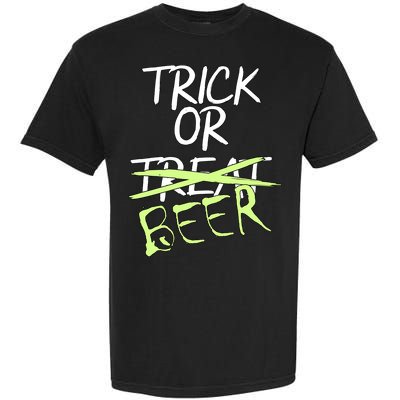 Trick or Beer Funny Halloween Party Garment-Dyed Heavyweight T-Shirt