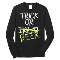 Trick or Beer Funny Halloween Party Long Sleeve Shirt