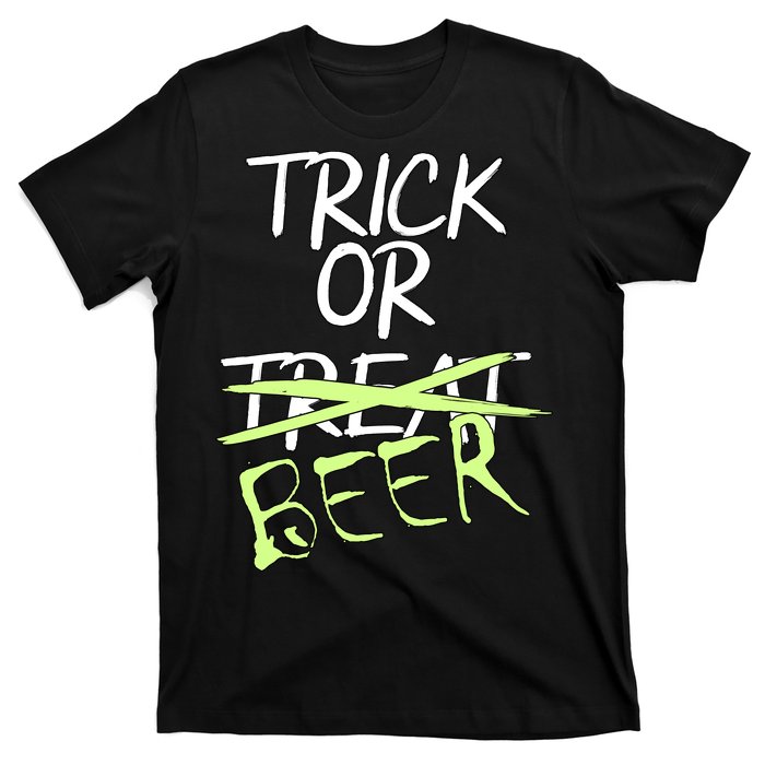 Trick or Beer Funny Halloween Party T-Shirt