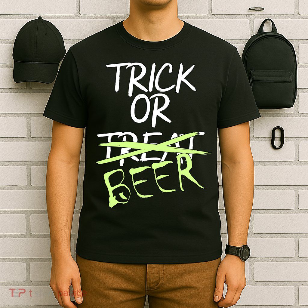 Trick or Beer Funny Halloween Party T-Shirt