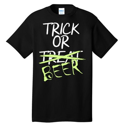 Trick or Beer Funny Halloween Party Tall T-Shirt