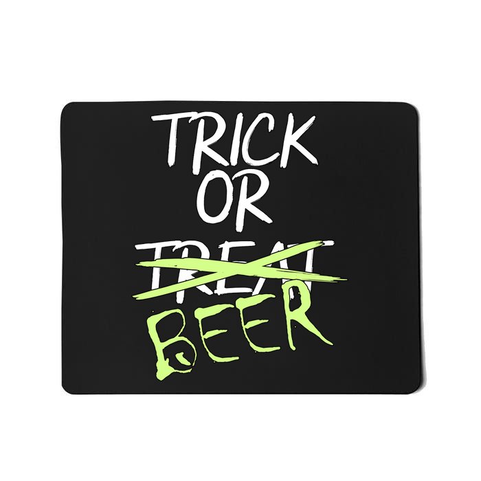 Trick or Beer Funny Halloween Party Mousepad