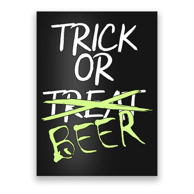 Trick or Beer Funny Halloween Party Poster