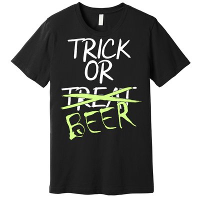 Trick or Beer Funny Halloween Party Premium T-Shirt