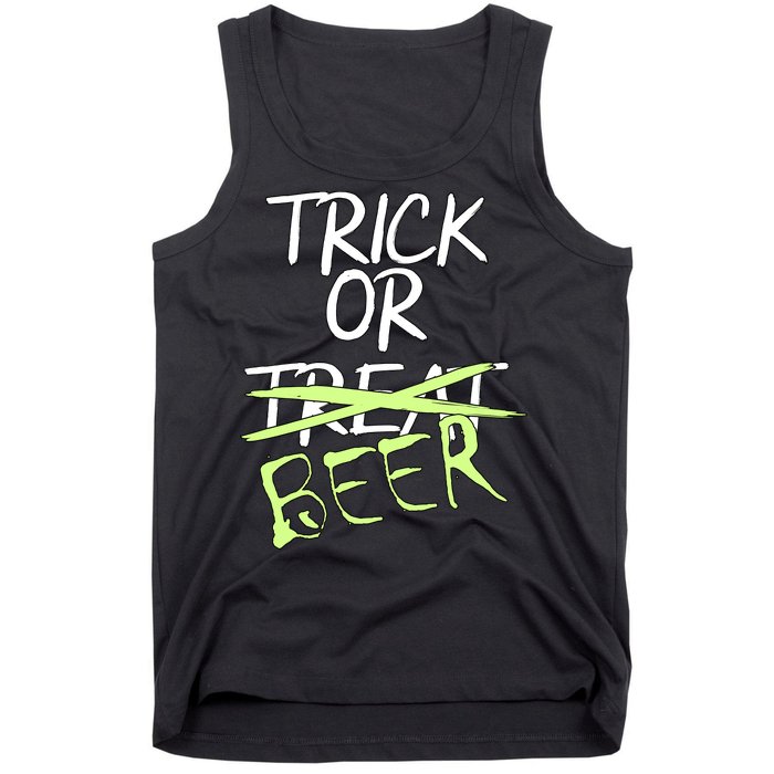 Trick or Beer Funny Halloween Party Tank Top