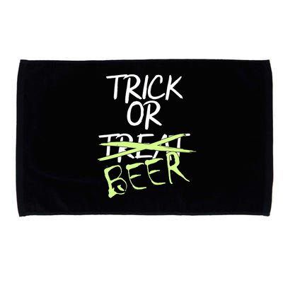 Trick or Beer Funny Halloween Party Microfiber Hand Towel