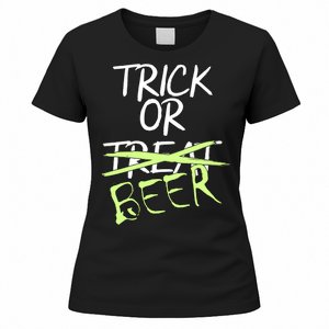 Trick or Beer Funny Halloween Party Women's T-Shirt