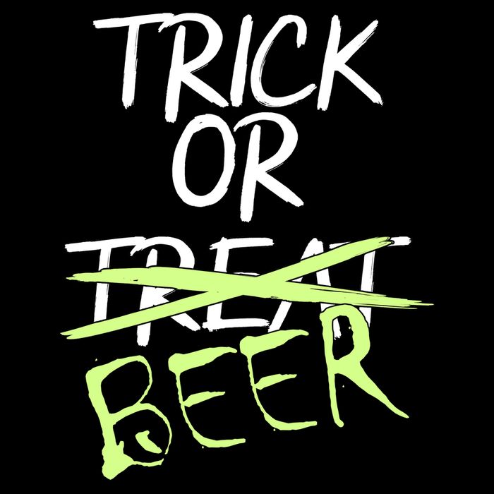 Trick or Beer Funny Halloween Party Womens T-Shirt