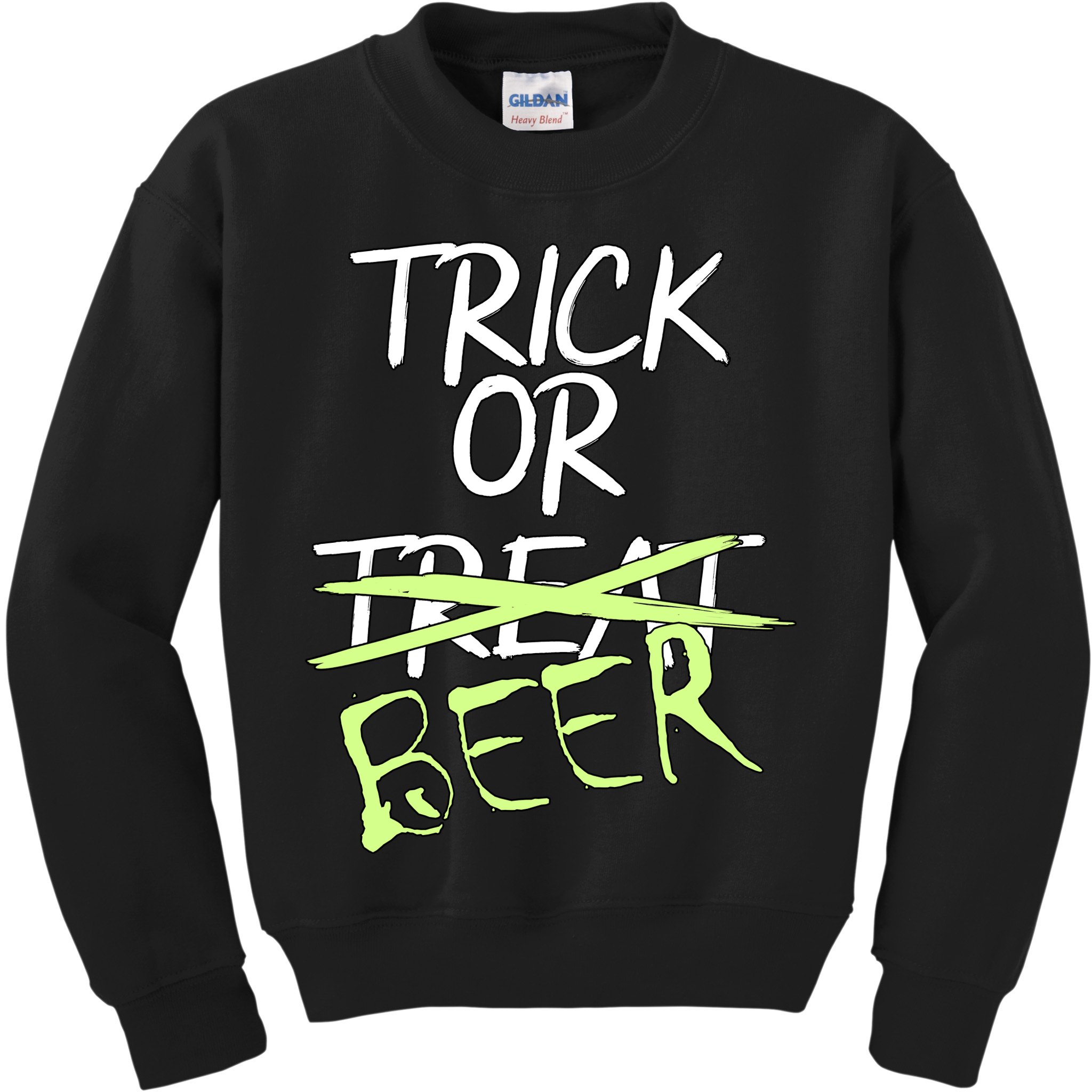 Trick or Beer Funny Halloween Party Kids Sweatshirt