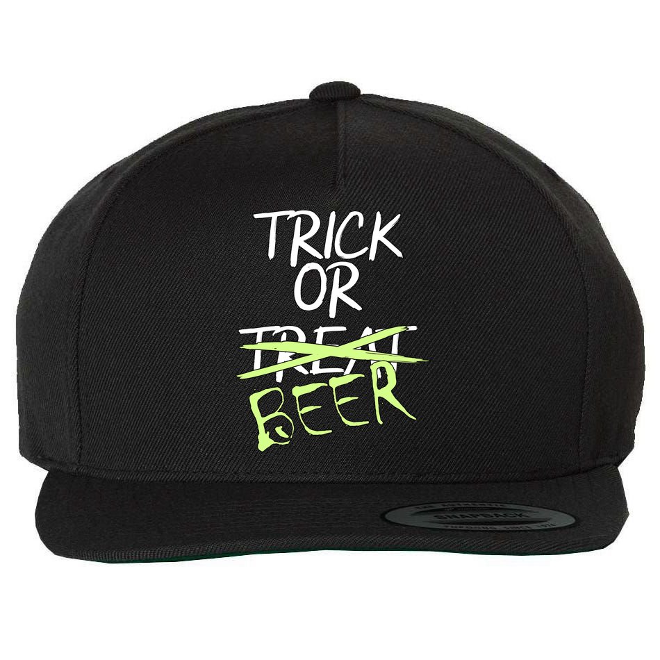 Trick or Beer Funny Halloween Party Wool Snapback Cap