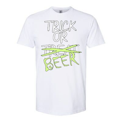 Trick or Beer Funny Halloween Party Softstyle CVC T-Shirt