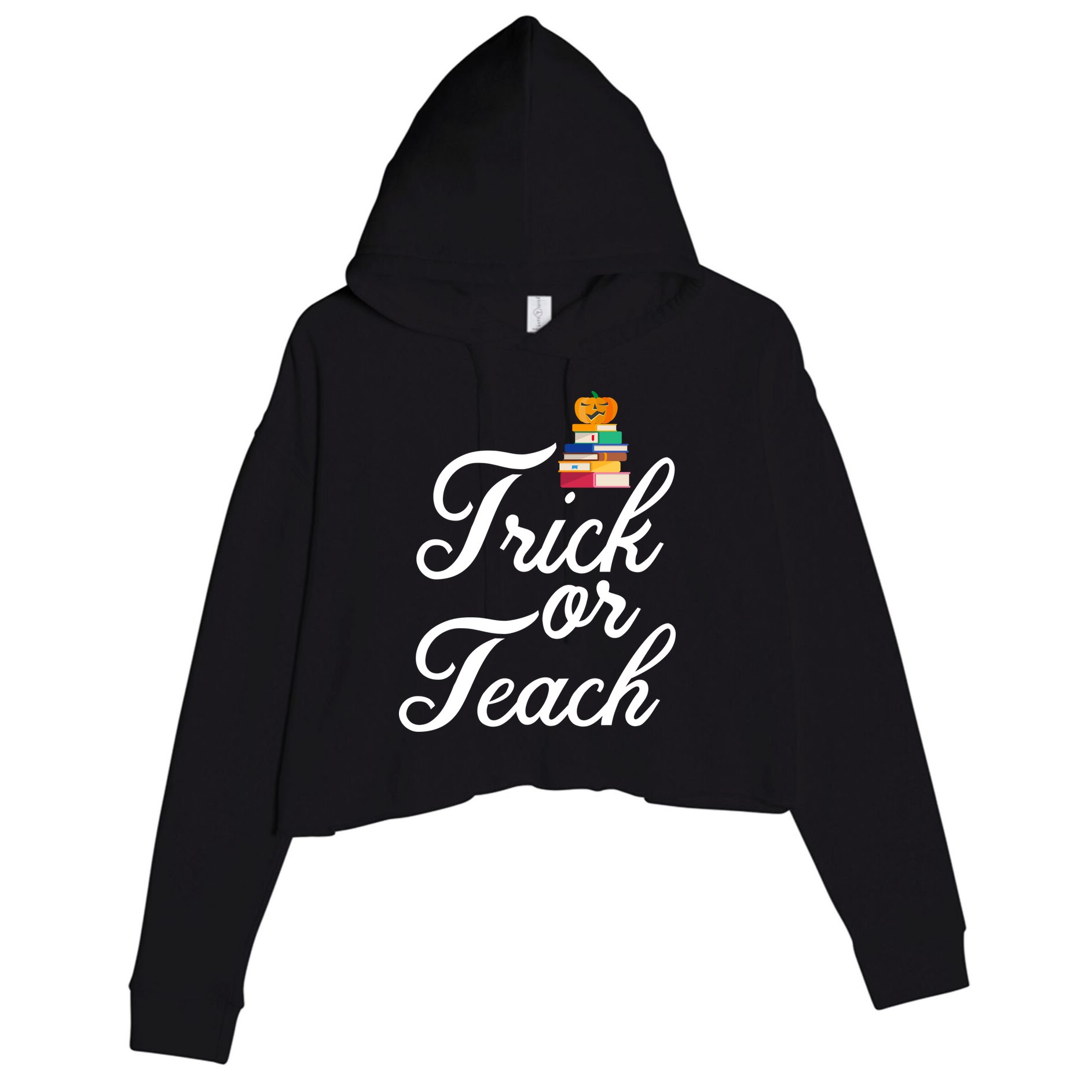 Trick Or Teach Crop Fleece Hoodie