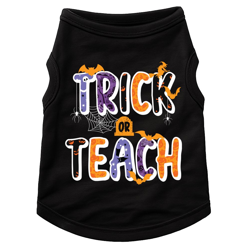 Trick Or Teach Funny Cute Halloween Doggie Tank