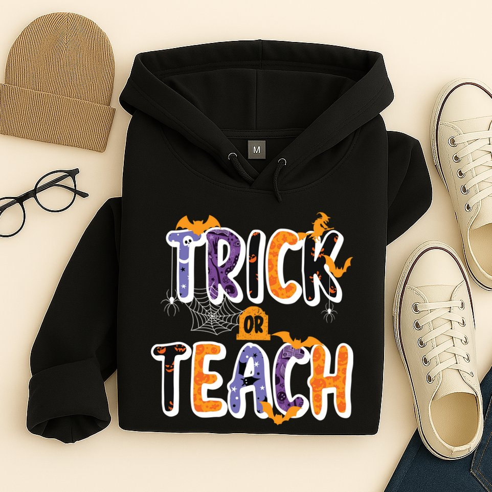 Trick Or Teach Funny Cute Halloween Hoodie