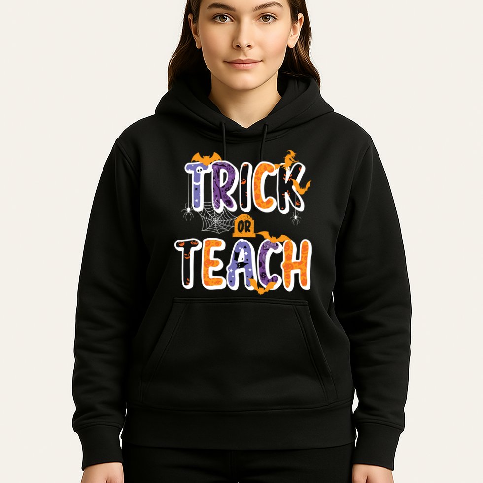 Trick Or Teach Funny Cute Halloween Hoodie