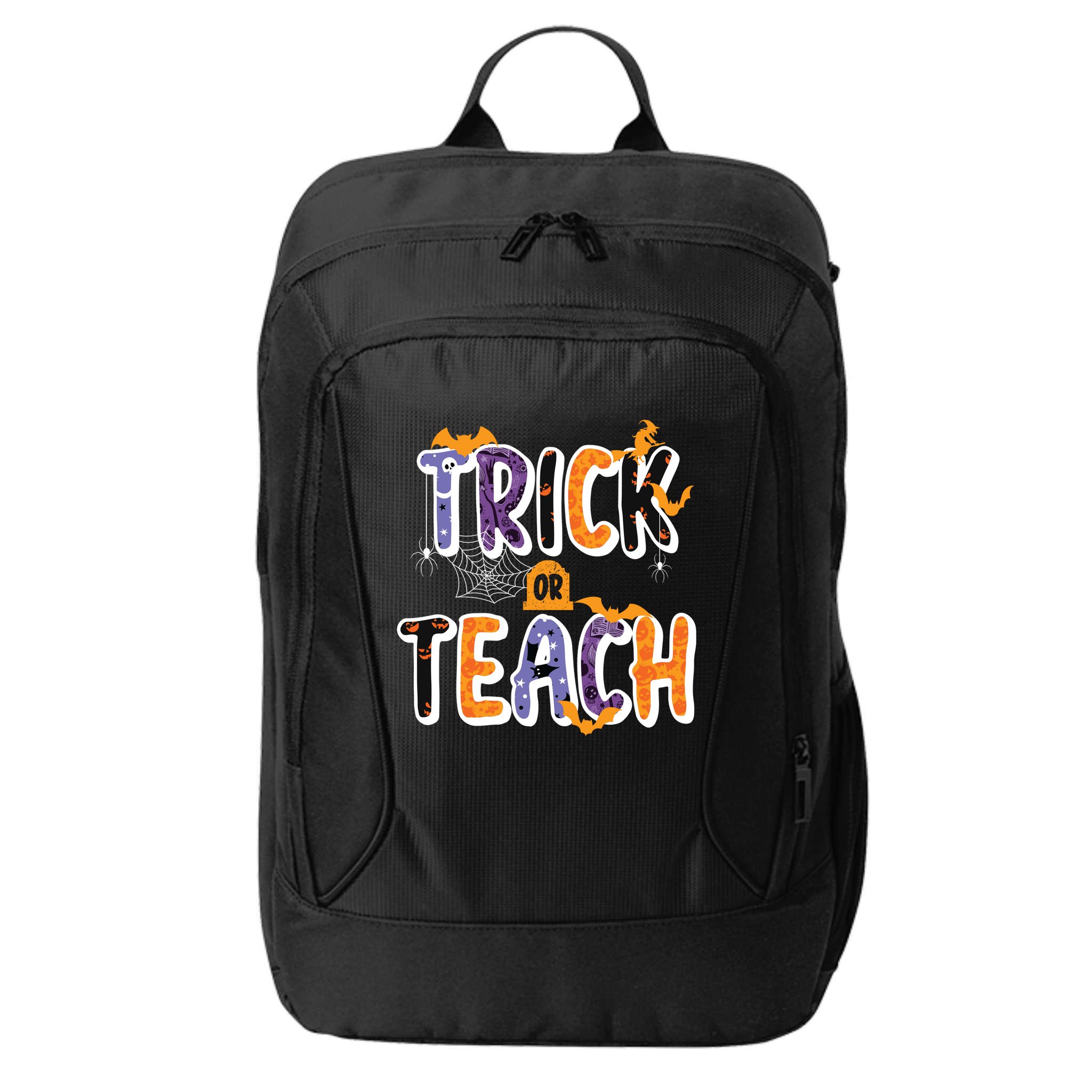 Trick Or Teach Funny Cute Halloween City Backpack
