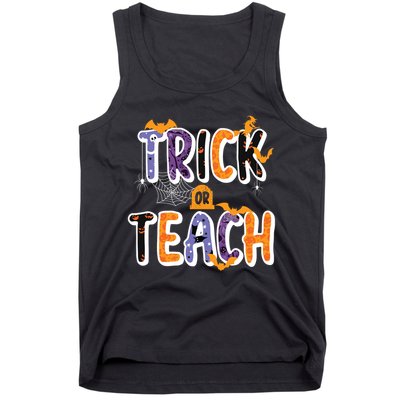 Trick Or Teach Funny Cute Halloween Tank Top