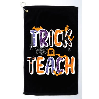 Trick Or Teach Funny Cute Halloween Golf Towel