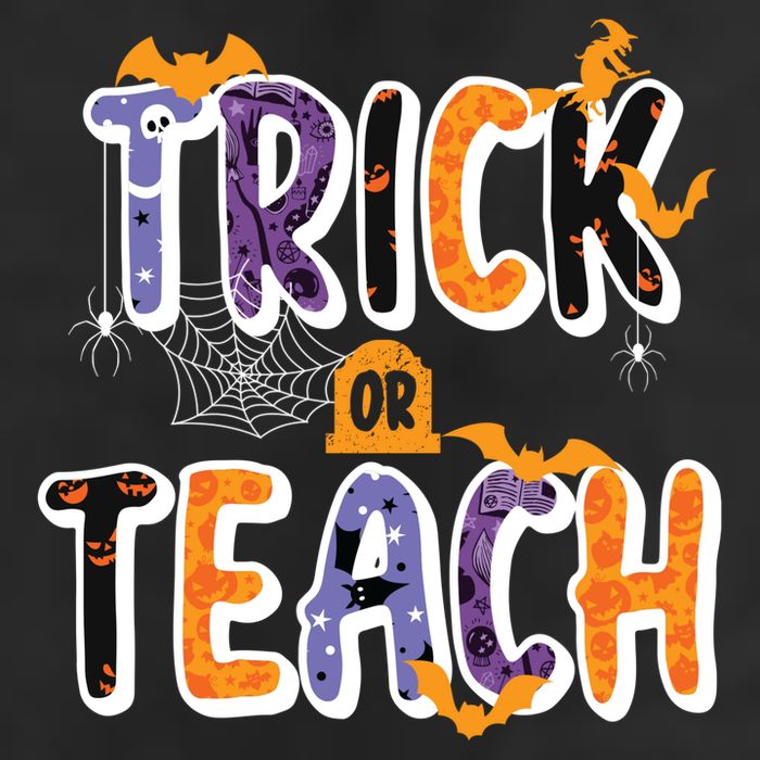 Trick Or Teach Funny Cute Halloween Golf Towel