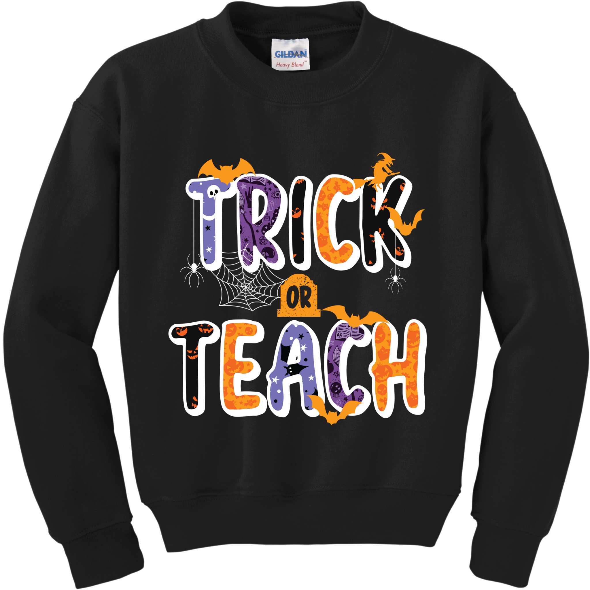 Trick Or Teach Funny Cute Halloween Kids Sweatshirt