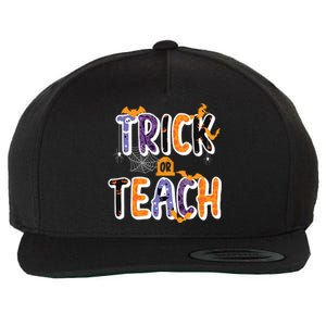 Trick Or Teach Funny Cute Halloween Wool Snapback Cap