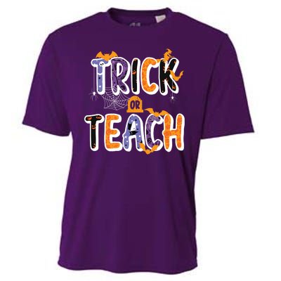 Trick Or Teach Funny Cute Halloween Cooling Performance Crew T-Shirt