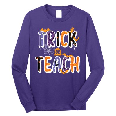 Trick Or Teach Funny Cute Halloween Long Sleeve Shirt