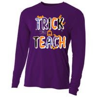 Trick Or Teach Funny Cute Halloween Cooling Performance Long Sleeve Crew