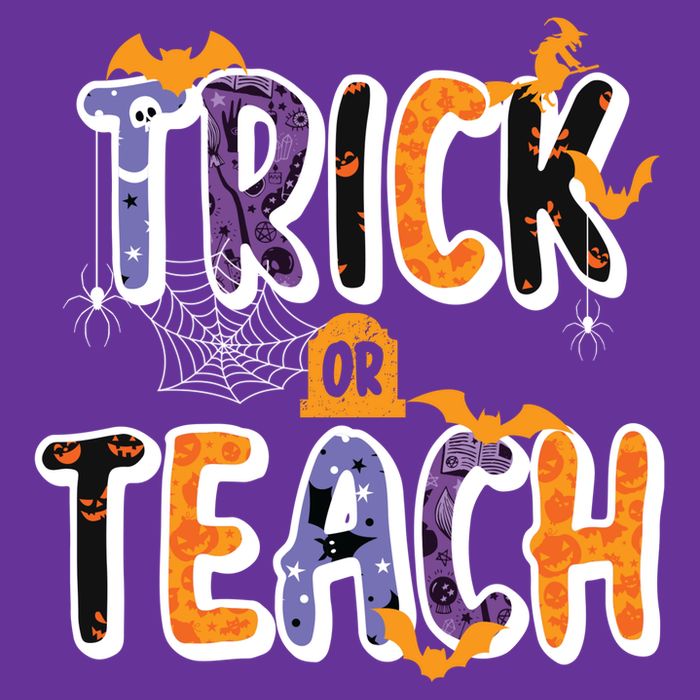 Trick Or Teach Funny Cute Halloween Poster