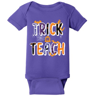 Trick Or Teach Funny Cute Halloween Baby Bodysuit