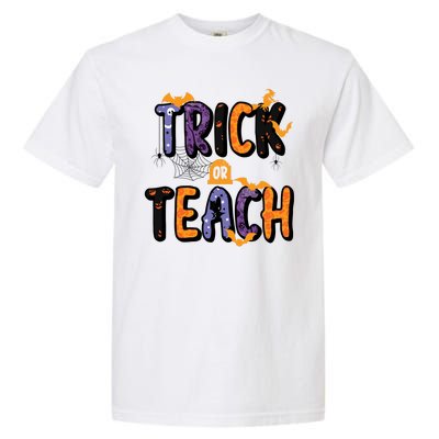 Trick Or Teach Funny Cute Halloween Garment-Dyed Heavyweight T-Shirt