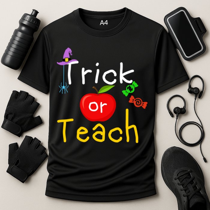Trick Or Teach Halloween Teacher Performance Shirt