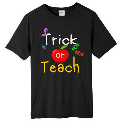 Trick Or Teach Halloween Teacher Tall Fusion ChromaSoft Performance T-Shirt