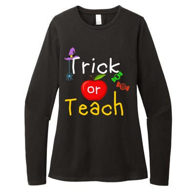 Trick Or Teach Halloween Teacher Womens CVC Long Sleeve Shirt