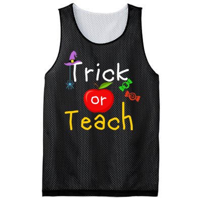 Trick Or Teach Halloween Teacher Mesh Reversible Basketball Jersey Tank