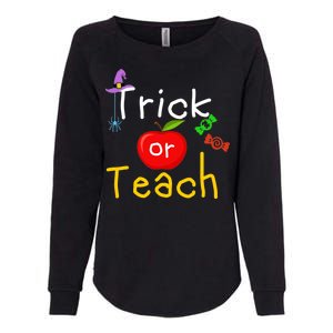 Trick Or Teach Halloween Teacher Womens California Wash Sweatshirt